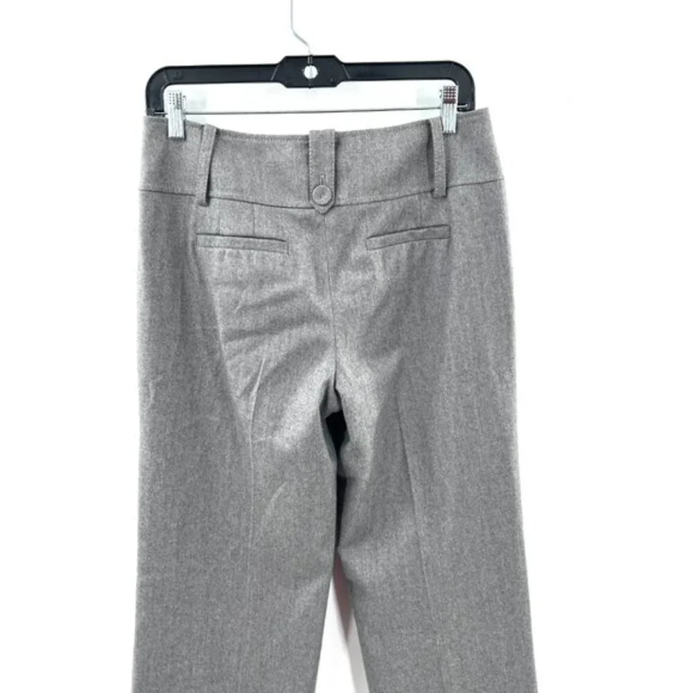Ann Taylor mid rise grey wool wide leg‎ MARGO dress pants career work 4 READ